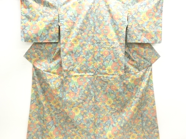 JAPANESE KIMONO / OMESHI KIMONO / NISHIJIN / WOVEN FLOWER